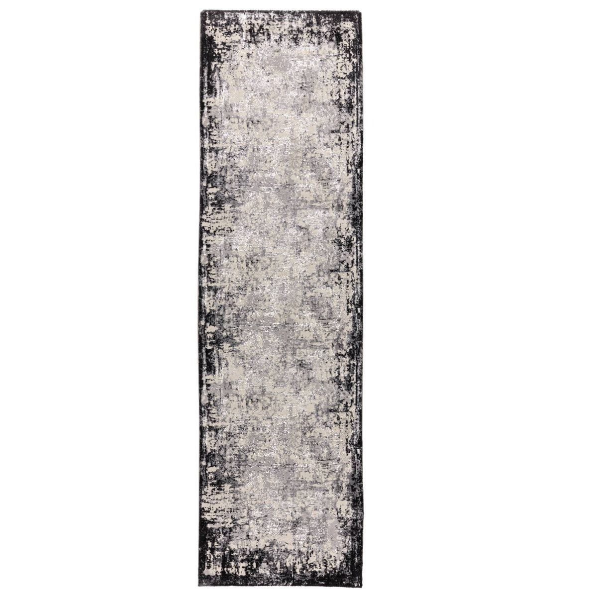 Kuza Border Grey Rug