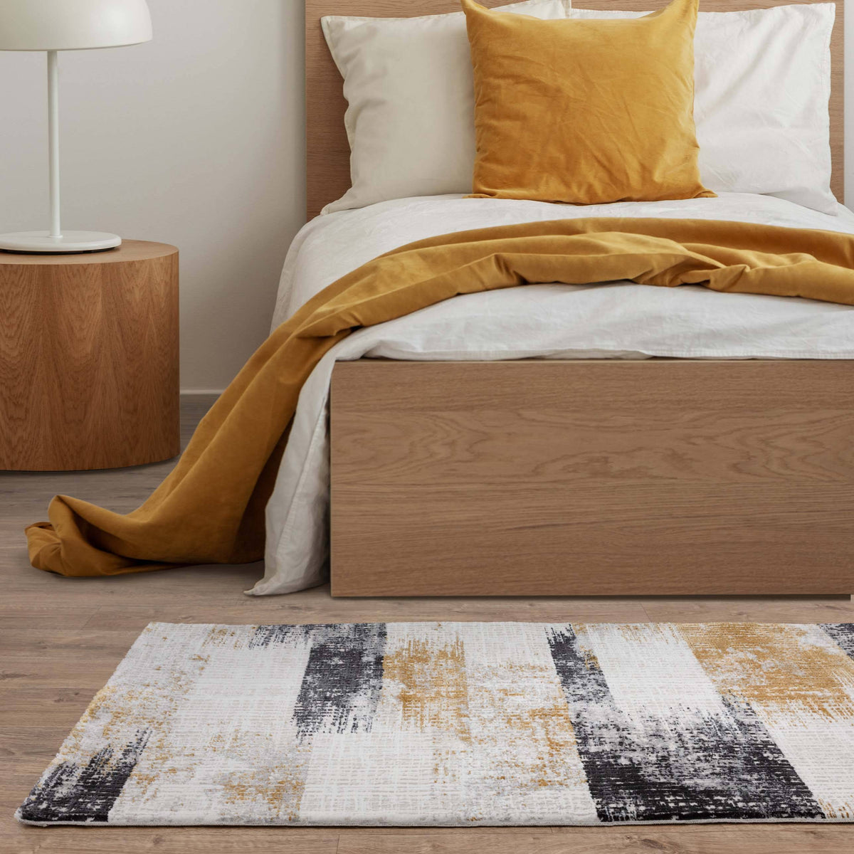 Kuza Lines Gold Rug
