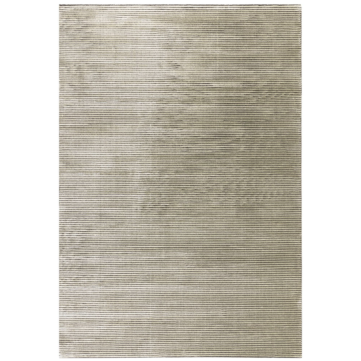 Kuza Plain Stripe Khaki Rug