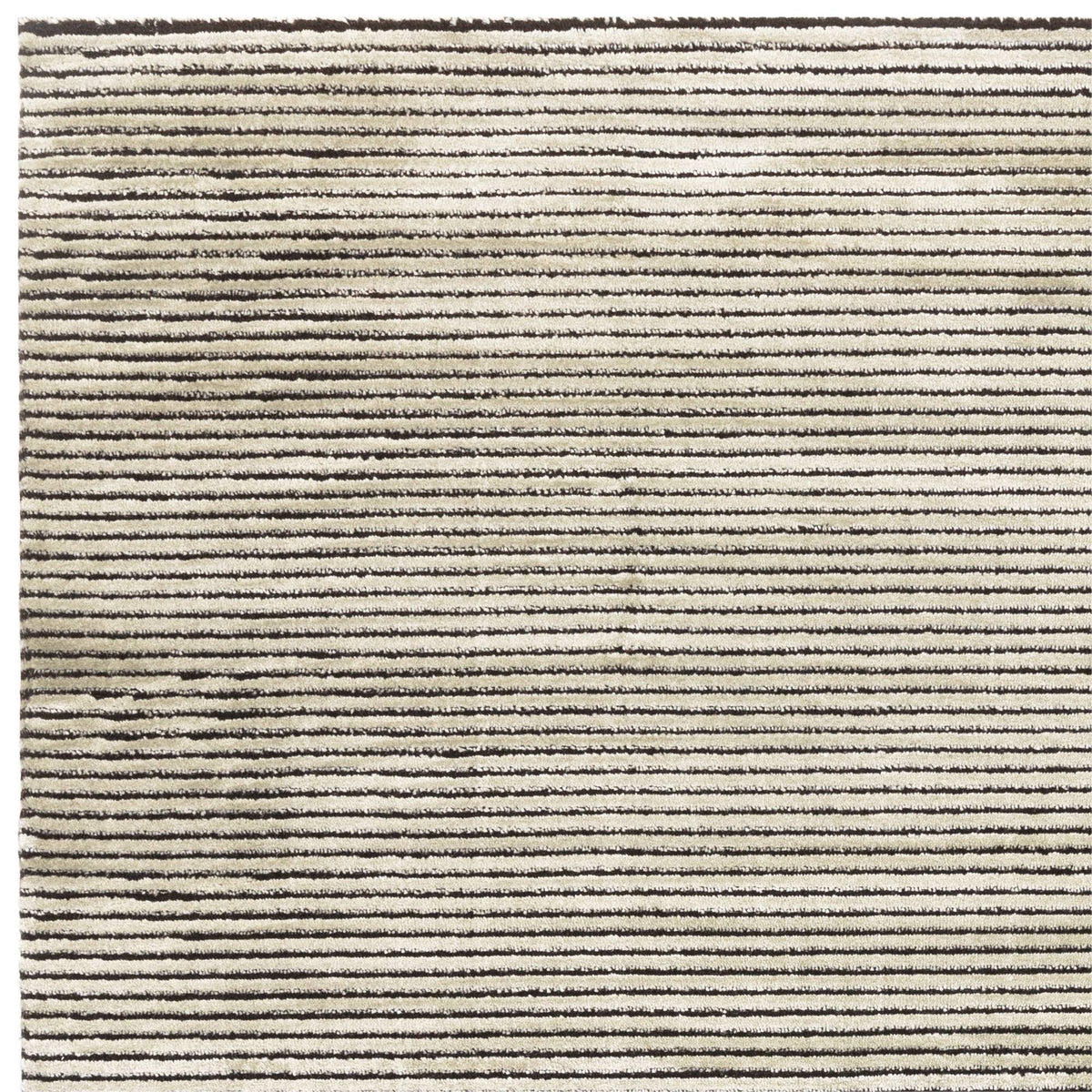 Kuza Plain Stripe Khaki Rug