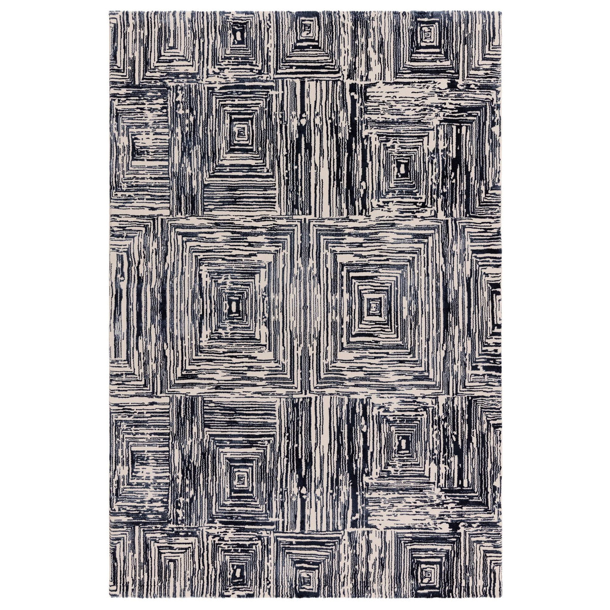 Kuza Portrait Navy Rug
