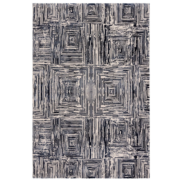 Kuza Portrait Navy Rug