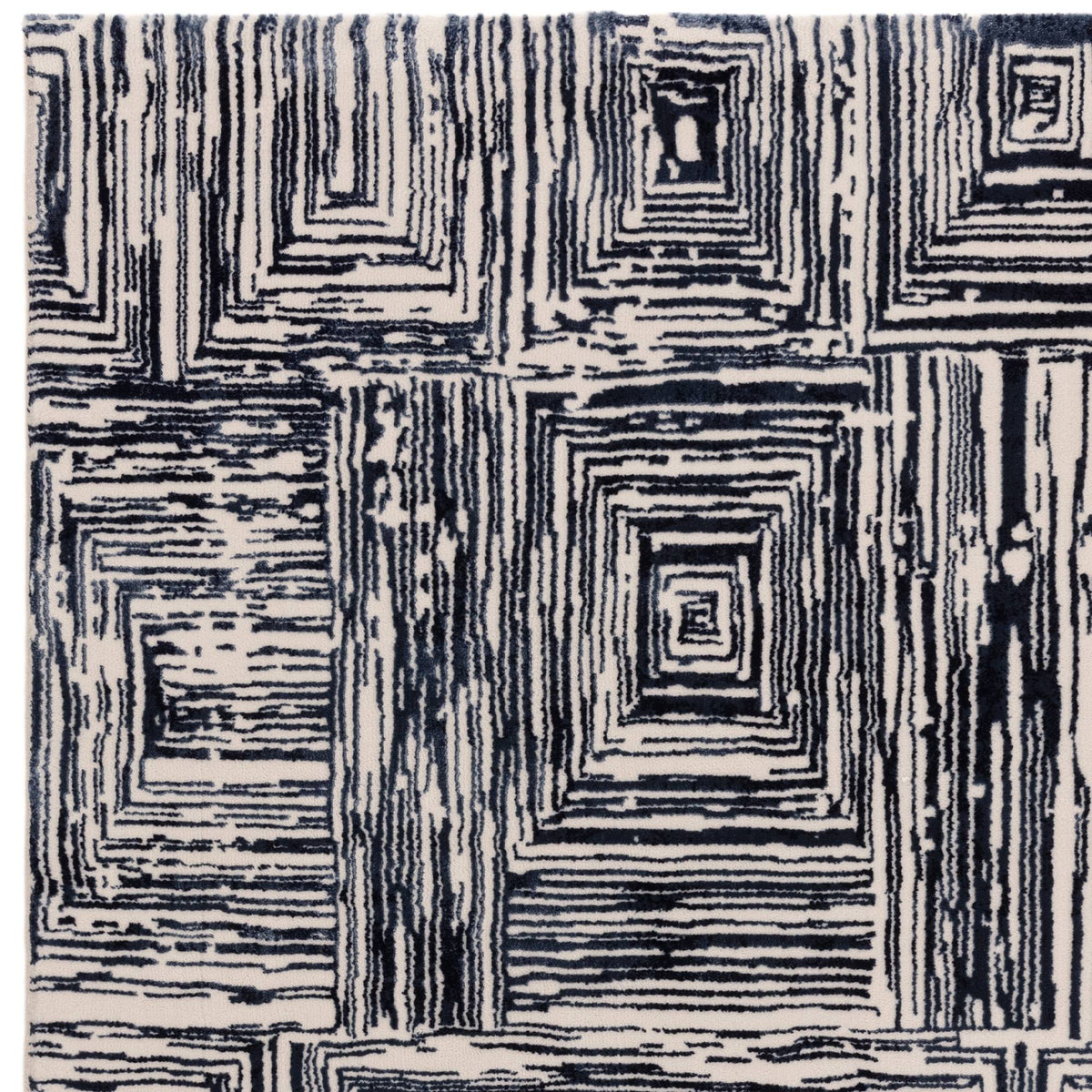 Kuza Portrait Navy Rug