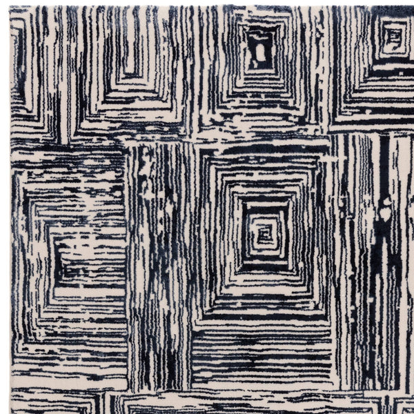 Kuza Portrait Navy Rug