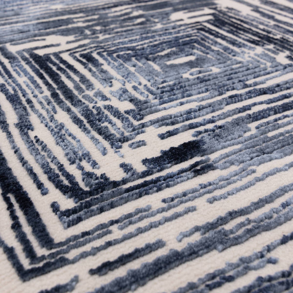Kuza Portrait Navy Rug
