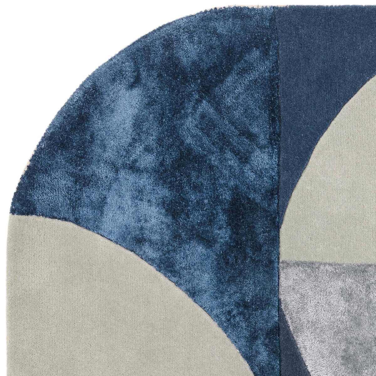 Matrix Oval Indigo Rug