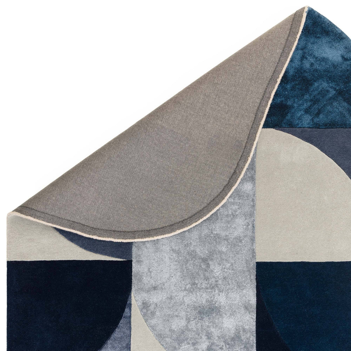 Matrix Oval Indigo Rug