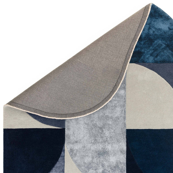 Matrix Oval Indigo Rug