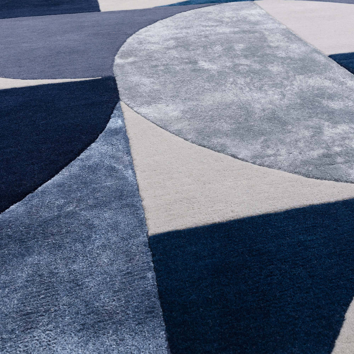 Matrix Oval Indigo Rug
