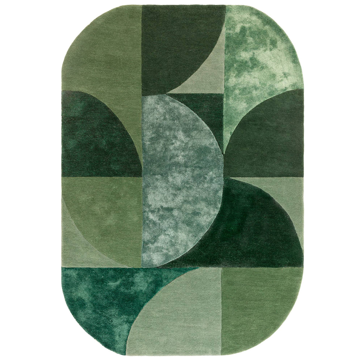 Matrix Oval Forest Rug