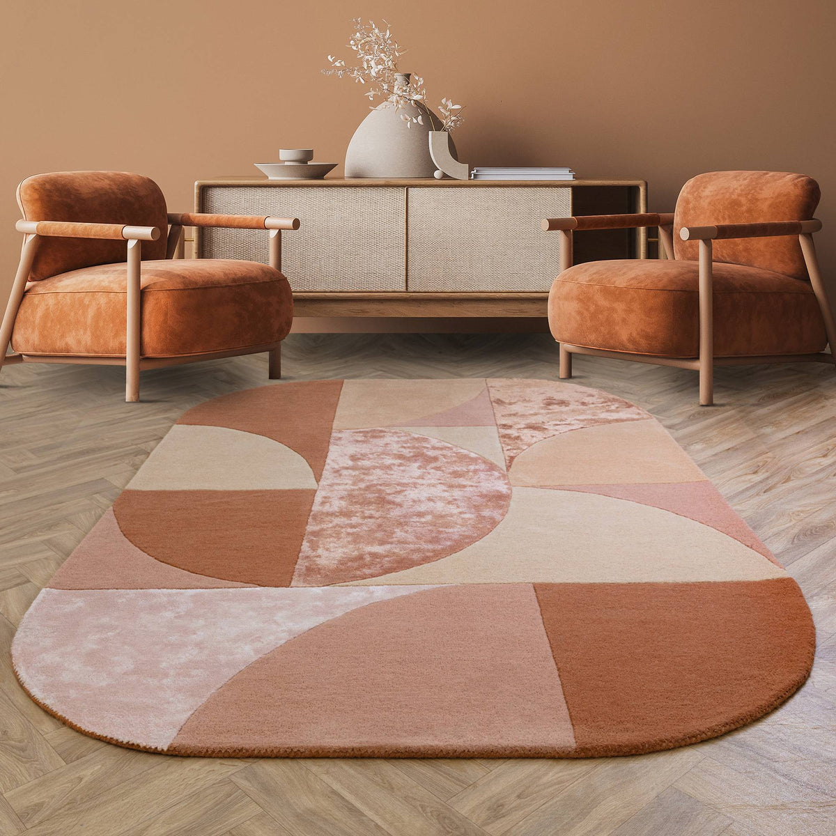 Matrix Oval Earth Rug