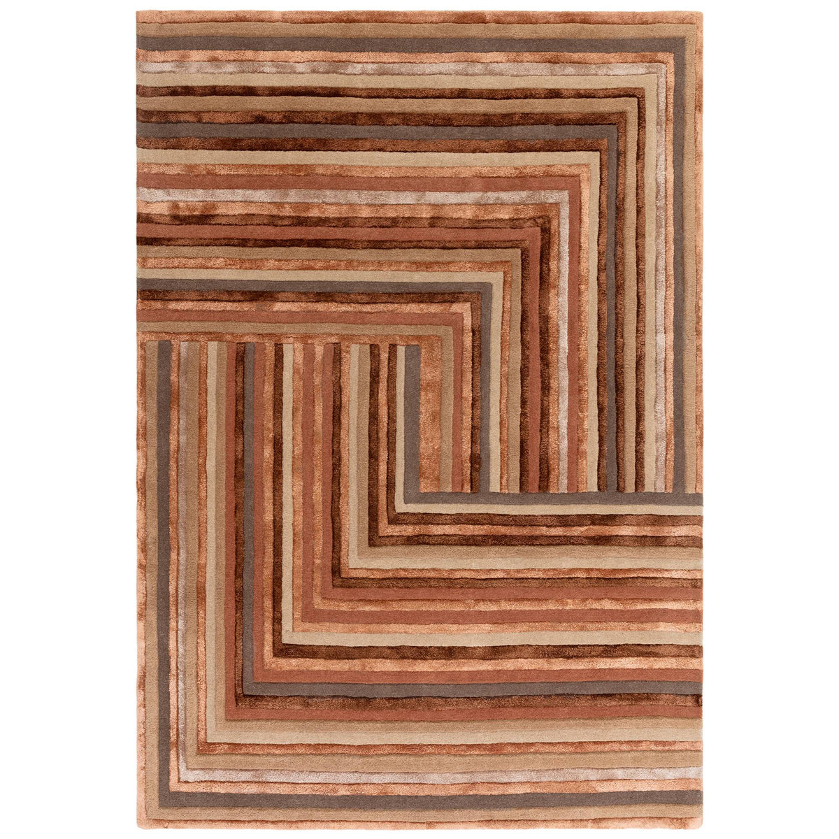 Matrix Network Terracotta Rug