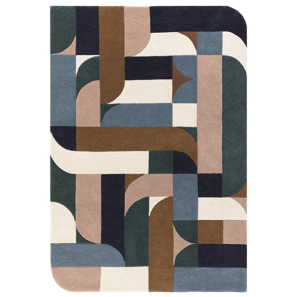 Matrix 89 Klotski Teal Rug