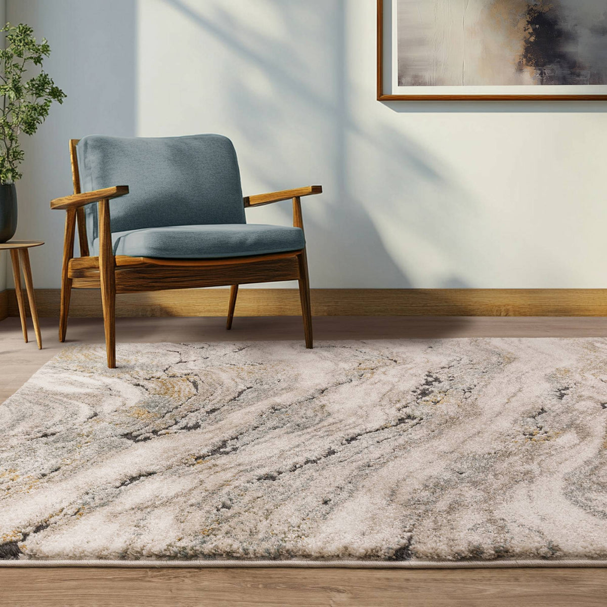 Mirage Wave Blue Rug