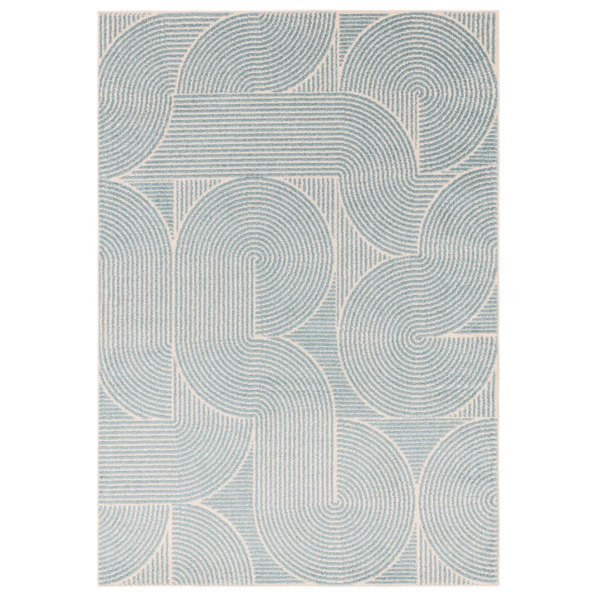 Muse Blue Swirl Rug MU02
