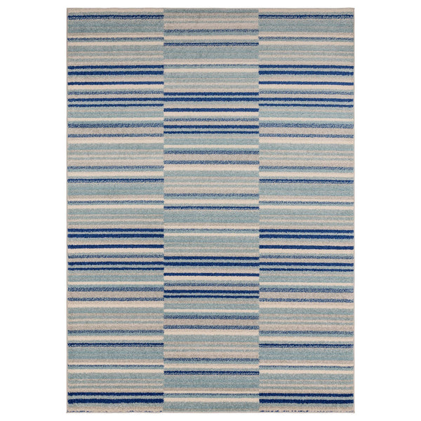 Muse Blue Stripe Rug MU05