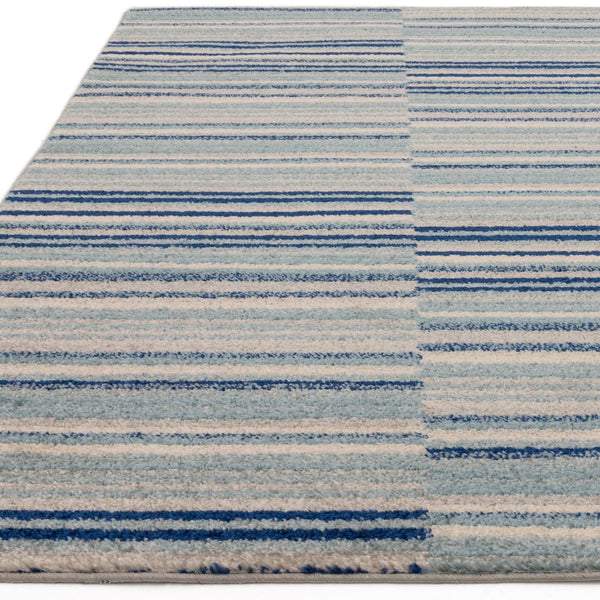 Muse Blue Stripe Rug MU05