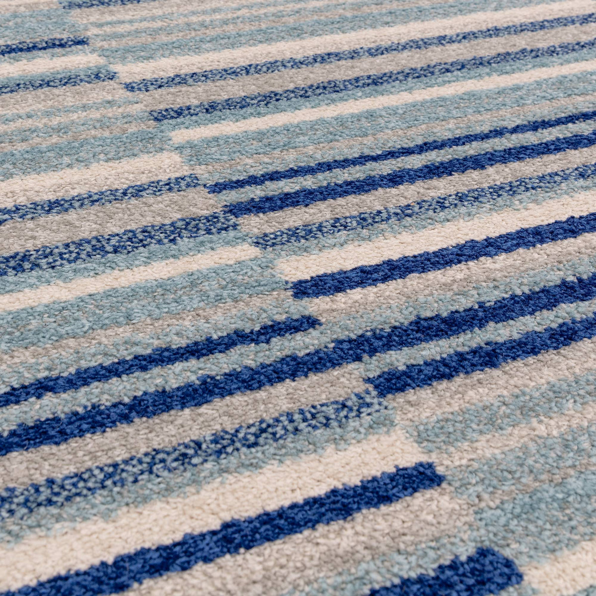 Muse Blue Stripe Rug MU05