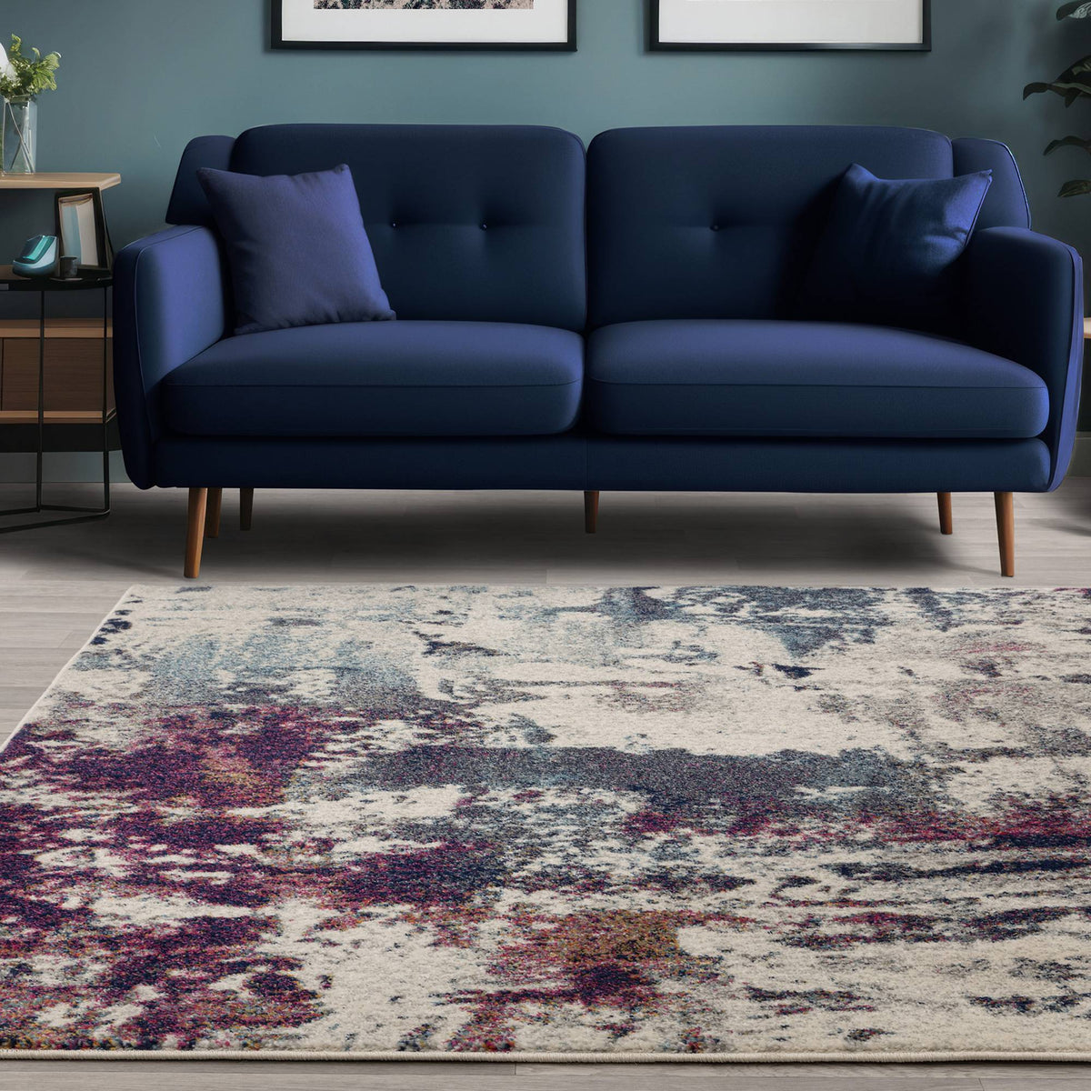 Nova NV23 Abstract Navy Multi Rug