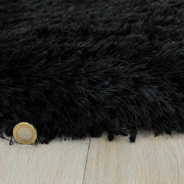 Plush Black Rug