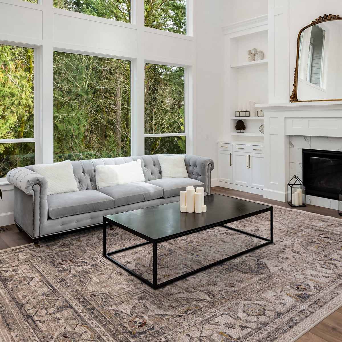 Sovereign Ash Medallion Rug